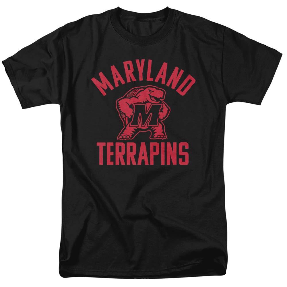 University of Maryland University of Maryland Official One Color UMD Terrapin Logo Unisex Adult T-Shirt, Black, 5X-Large