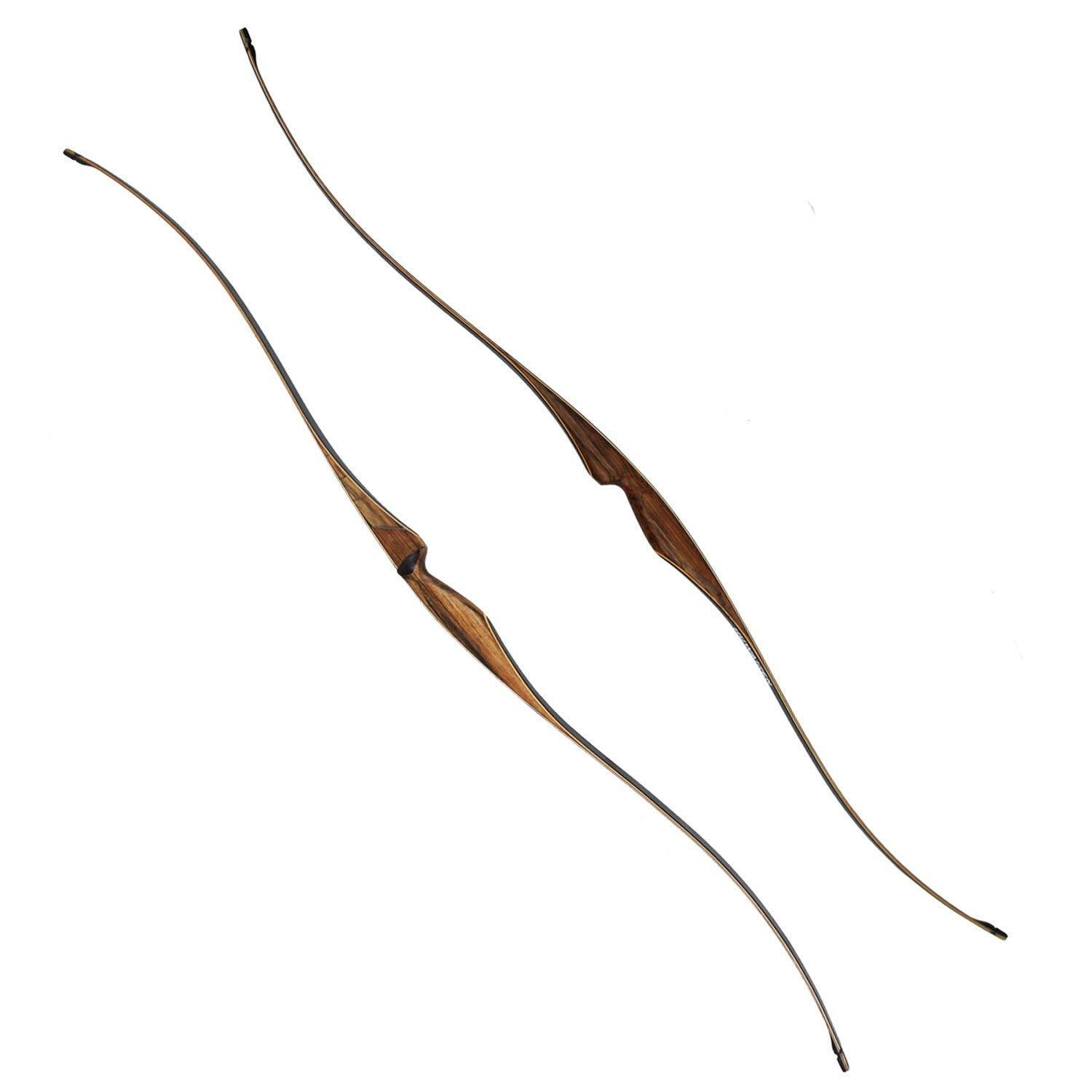 SinoArt SinoArt Sparrow 54" Traditional Long Bow 20-35LBs Draw Weight One-Piece Longbow Recurve BowRight Hands for Beginner Women Tenns (Right Hand 30 LBs)