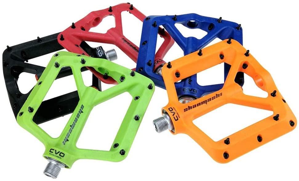 ZPLUZ Bigfoot Nylon Carbon Bearing Pedals Mountain Bike PedalsBike Pedals Metal Pedals (Color : Blue, Size : Free Size)