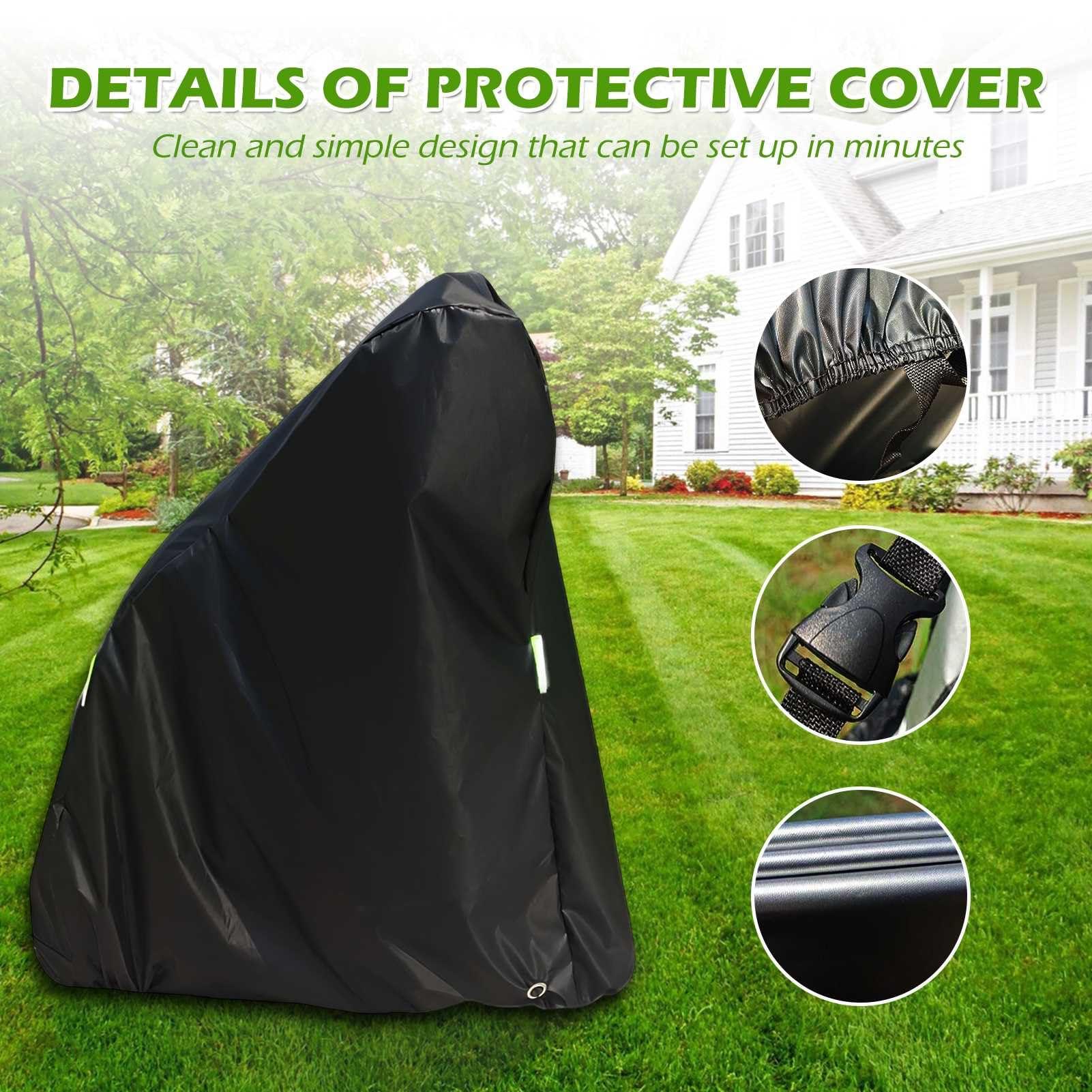 MZBZYU MZBZYU Electric Scooter Cover All Season Universal Weather Quality Waterproof Sun Outdoor Protection Small Foldable Kick Scooter Shelter Tear Proof Night Reflective and Lock-Holes Simple Covers