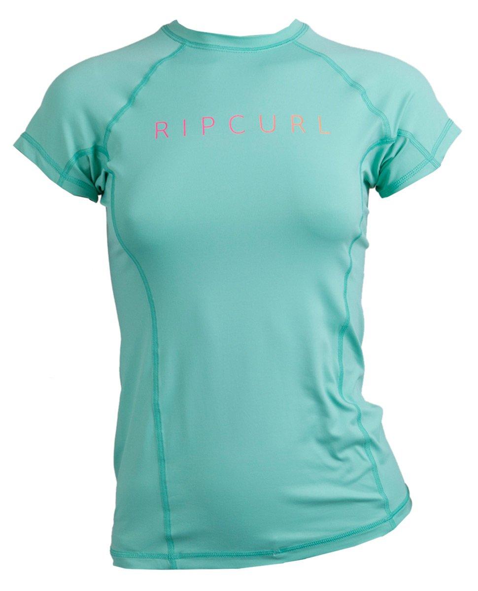 Rip Curl Rip Curl Sunset Beach Cap Sleeve Rash Guard Shirt, Small, Ice Green