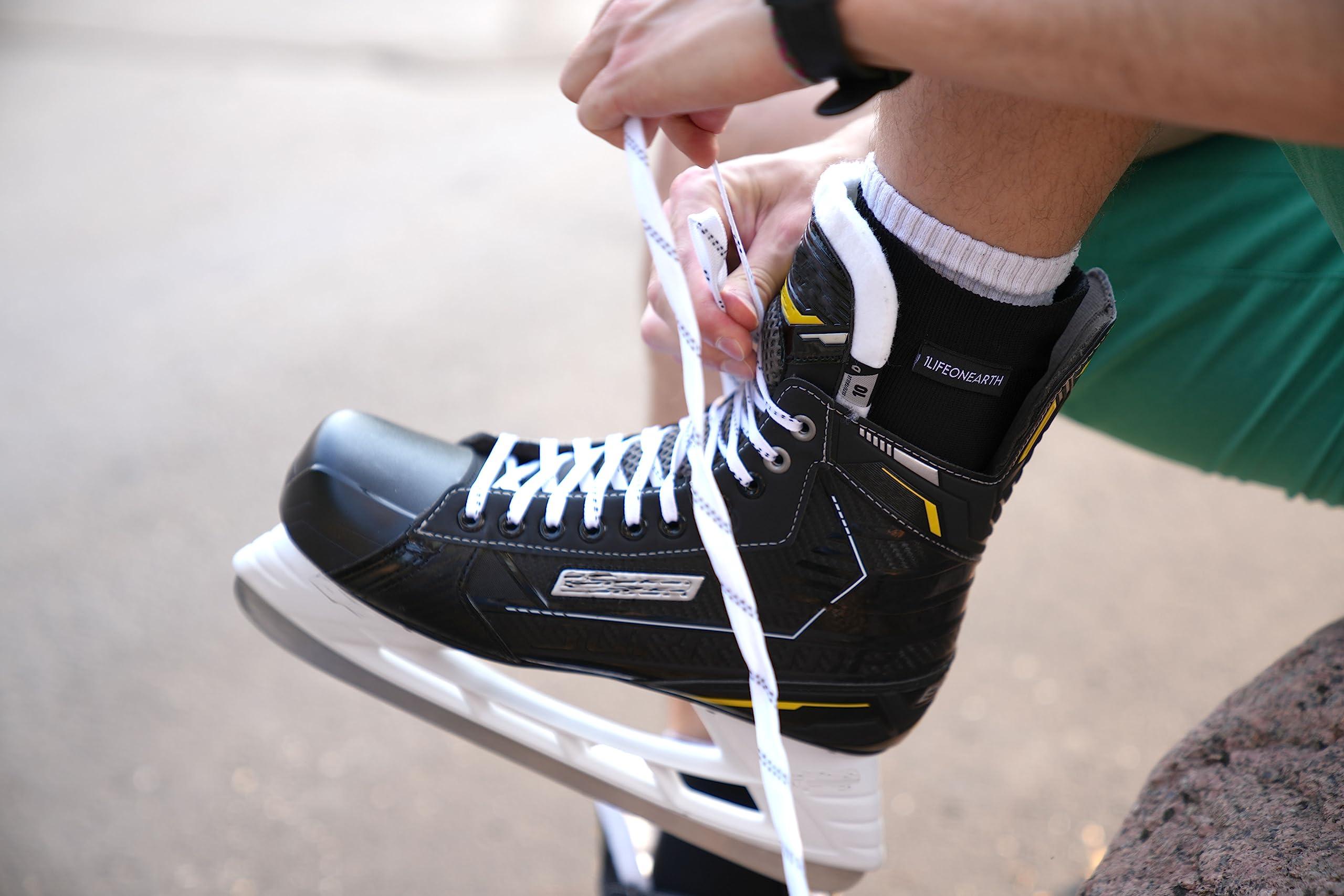 1Lifeonearth 1Lifeonearth Ice Skate Ankle Pads, Cushioned/Padded Ankle Sleeves used to reduce ankle pain during Ice Skating and Hockey (PAIR)