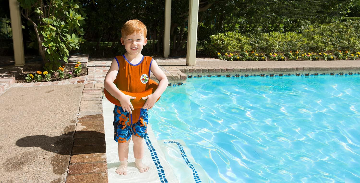 Poolmaster Poolmaster Learn-to-Swim Vest, Adjustable Tube Floatation Swim Trainer and Swim Aid for Kids Ages 3 to 6 Years, Orange