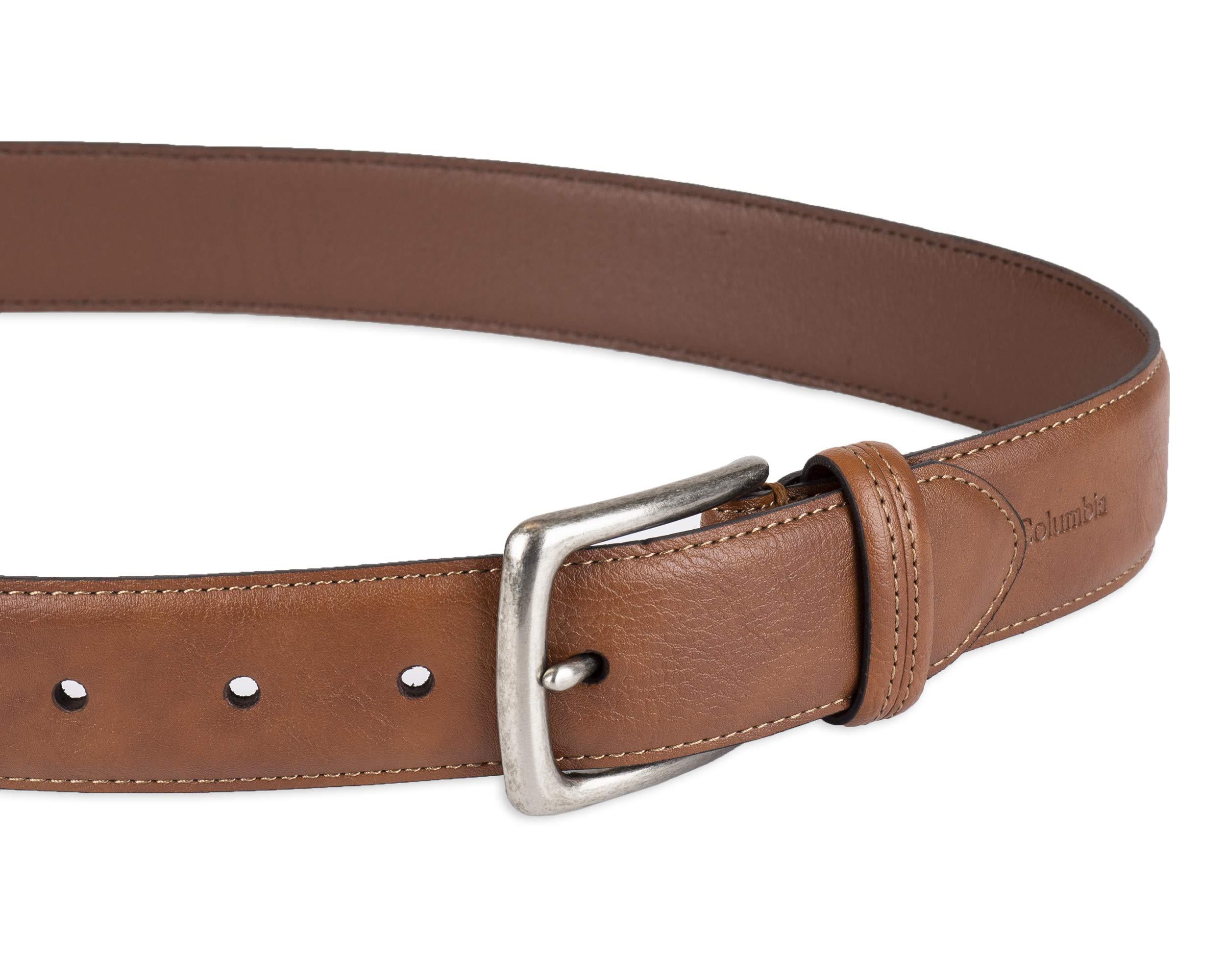 Columbia Columbia Men's Trinity Logo Belt-Casual Dress with Single Prong Buckle for Jeans Khakis , Tan, 38