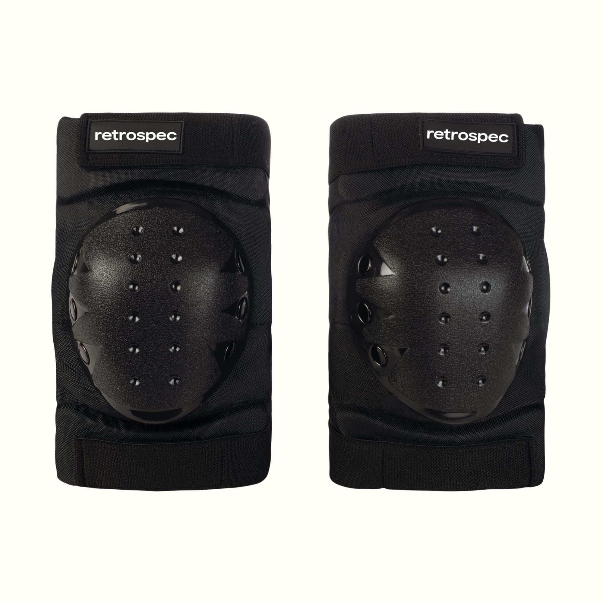 Retrospec Retrospec Knee Pads, Elbow Pads & Wrist Guards for Men, Women & Kids - Protective Gear for Skateboarding, Roller Skate, Rollerblade, BMX & Scooter - Multi Sport Pad Set - Black - Child (3-9 Years)