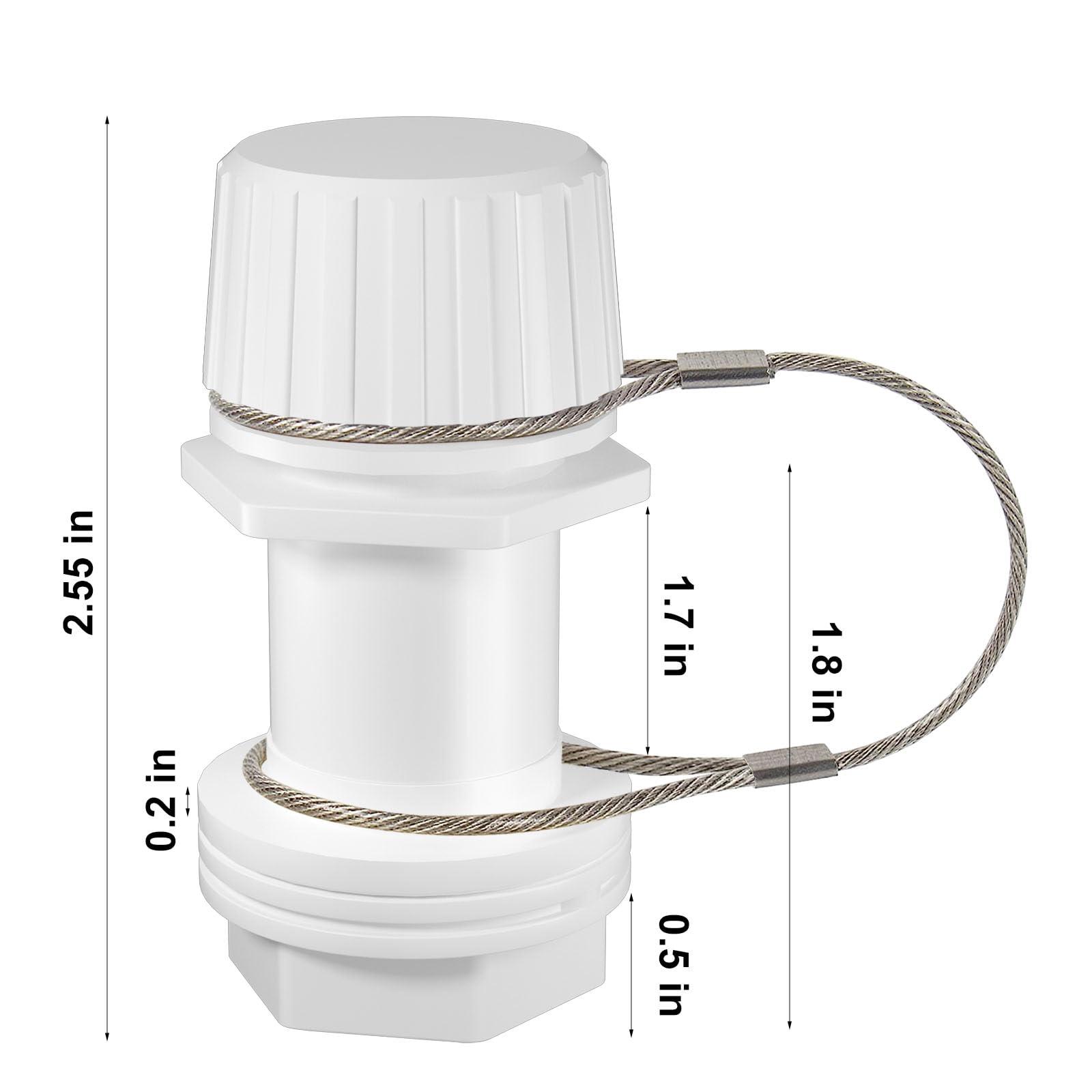 HQAPR Upgraded Cooler Drain Plug Replacement Parts, Stainless Steel Threaded Drain Plug with Tethered Cap, Compatible with Igloo 50-165 Qt Coolers