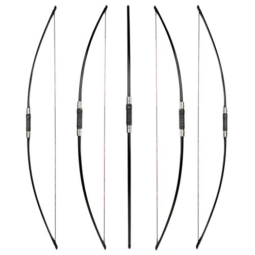 AMEYXGS 64 Inch Archery Traditional Longbow 25-120lbs Hunting English Longbow Takedown Recurve Bow for Right Hand Left Hand Adult Outdoor Sports (120 Lbs)