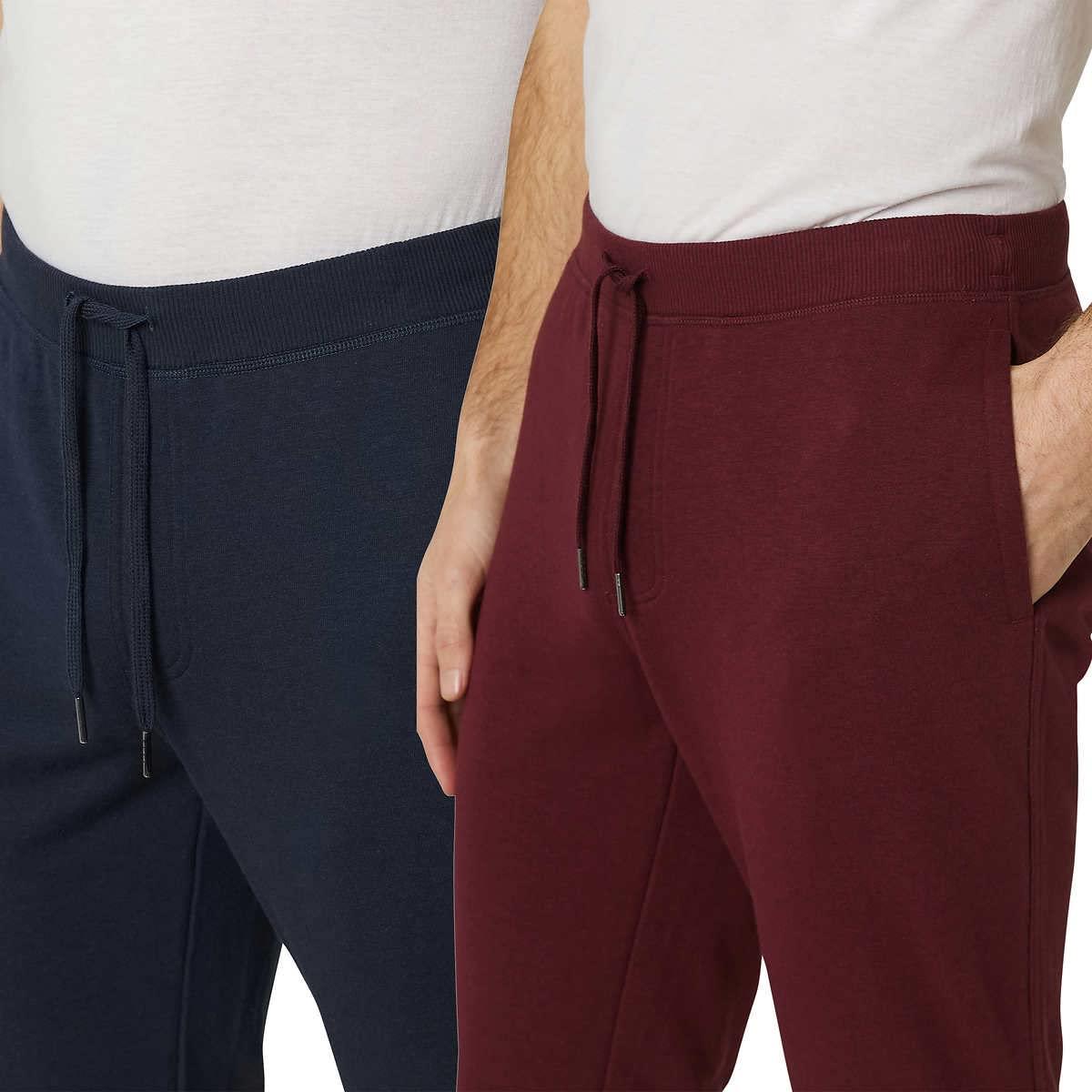Weatherproof Vintage Weatherproof Vintage Mens 2 Pack Midweight Everyday Fleece Jogger (as1, Alpha, 3X_l, Regular, Regular, Wine/Blue Depths)
