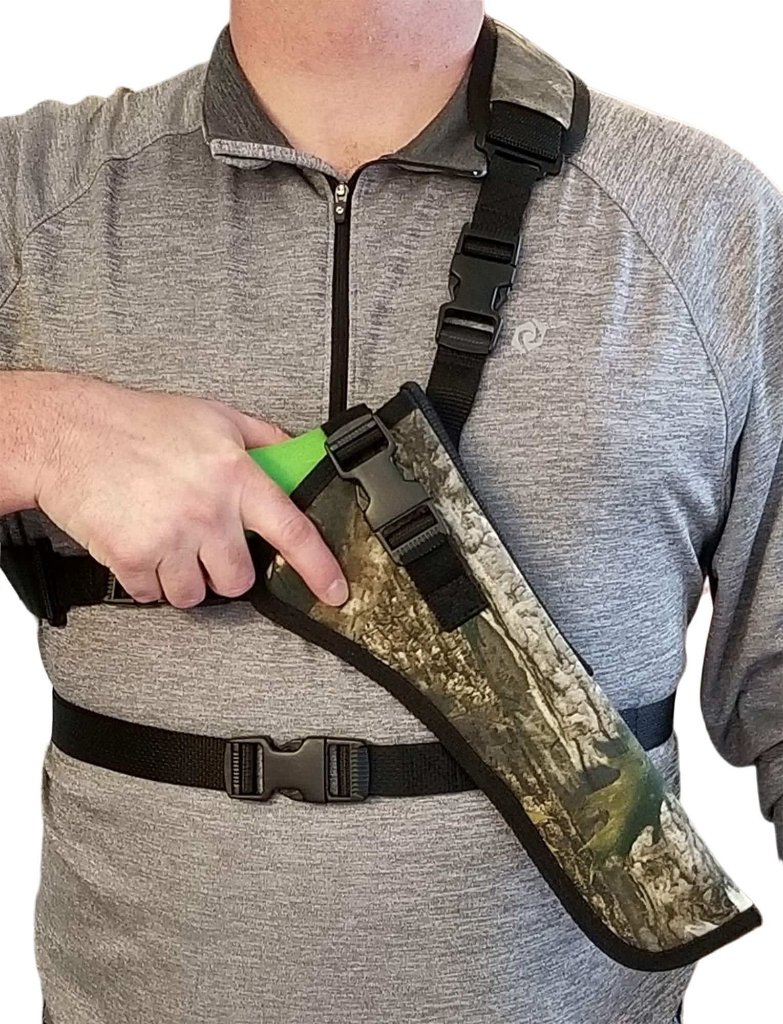 Silverhorse Holsters Silverhorse Holsters Chest/Shoulder Gun Holster | Fits Thompson Center Contender in 10\" - 16\" Barrel Lengths (10\" Barrel Right Hand, Hardwood Camo)