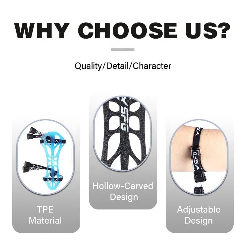 SPG SPG Archery Arm Guard Protector - Adjustable Professional Bow Arm Guards Forearm Protector Armguard for Adults Youth Men Women Competition Shooting Hunting Practice (Blue)