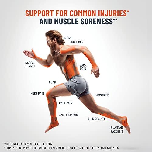 KT Tape KT Tape, Pro Synthetic Kinesiology Athletic Tape, 20 Count, 10 Precut Strips, Stealth Beige