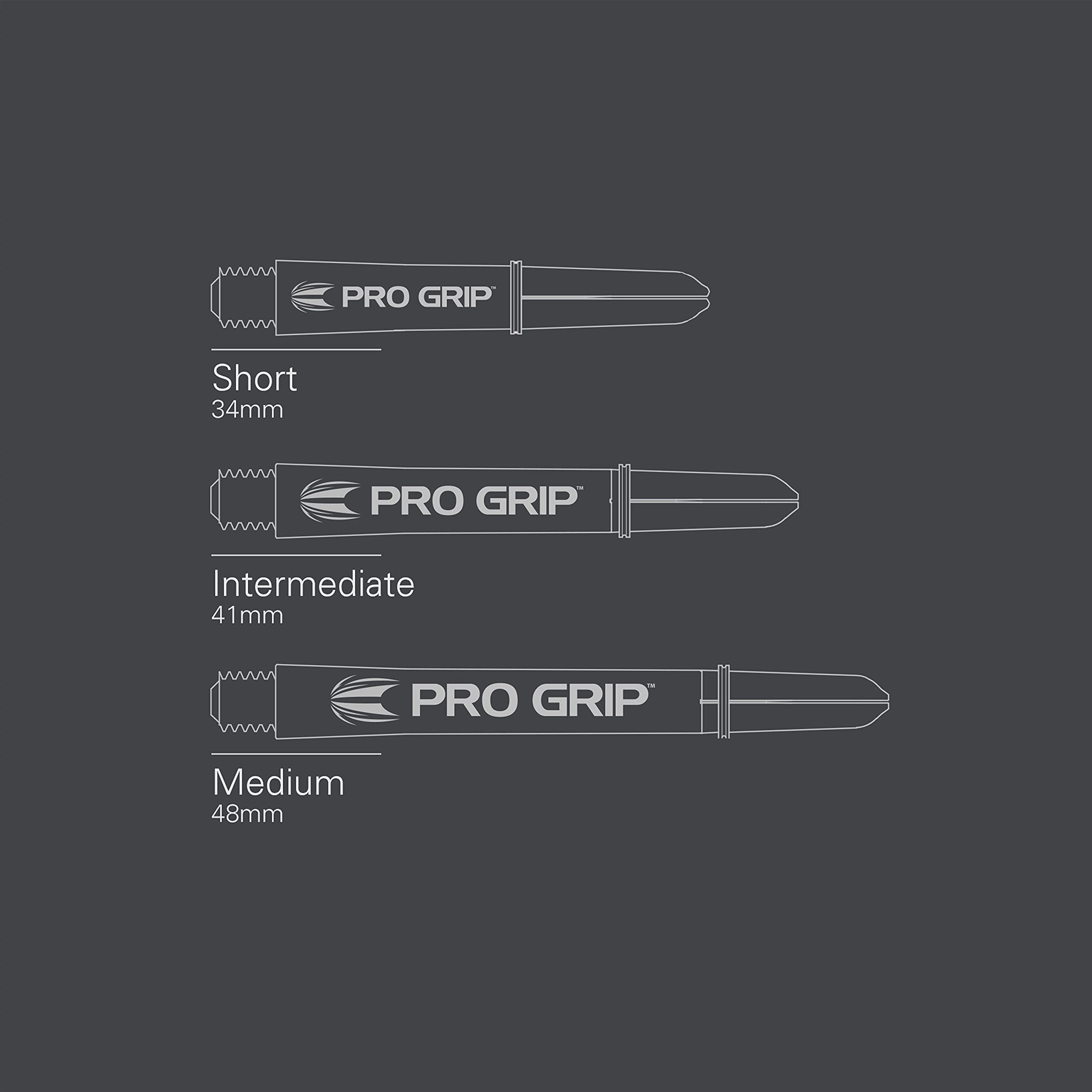 TARGET TARGET Darts 3 x Ink Design Medium Black Pro Grip Dart Shafts - 9 in Total | Professional Dart Accessories, Dart Stems