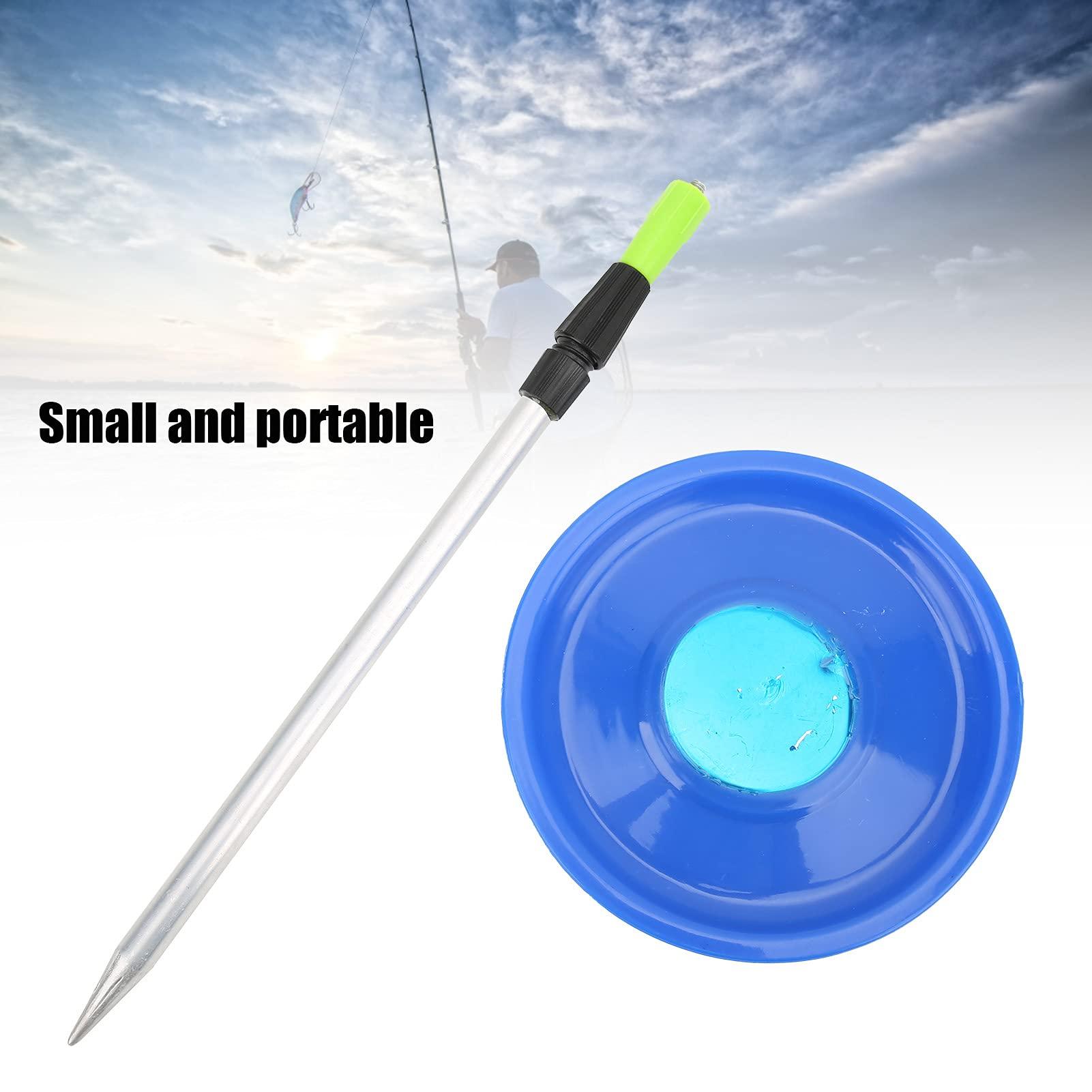 Yuecoom Bait Tray Plastic Aluminum Alloy Magnetb Bait Tray Strong Durable Magnetic Fishing Accessories with Ground Plug for Outdoor Fishing Blue and Green(Blue)