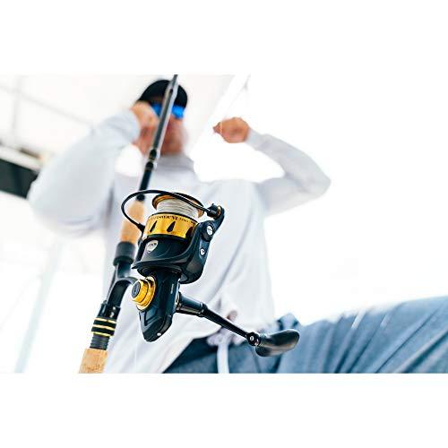 PENN PENN Spinfisher VI Live Liner Spinning Inshore Fishing Reel, HT-100 Front Drag, Max of 20lb | 9.0kg, Built with Carbon Fiber Washers, 4500, Black Gold