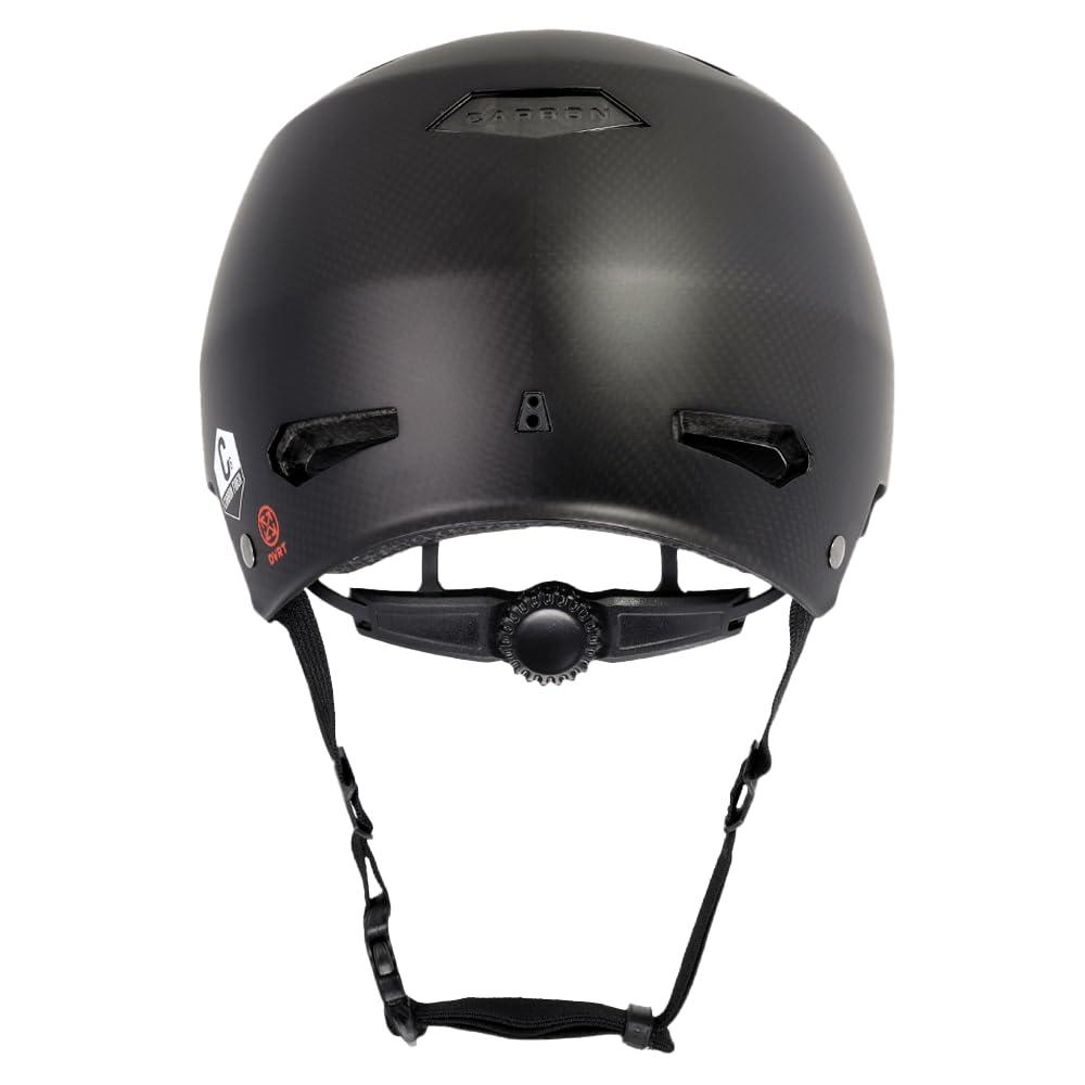 BERN Bern, Macon 2.0 Multisport Carbon Helmet, for Bike, Skateboard, Rollerblade, Scooter, Multi Impact Protection System (MIPS), Carbon Semi-Gloss Black, Small