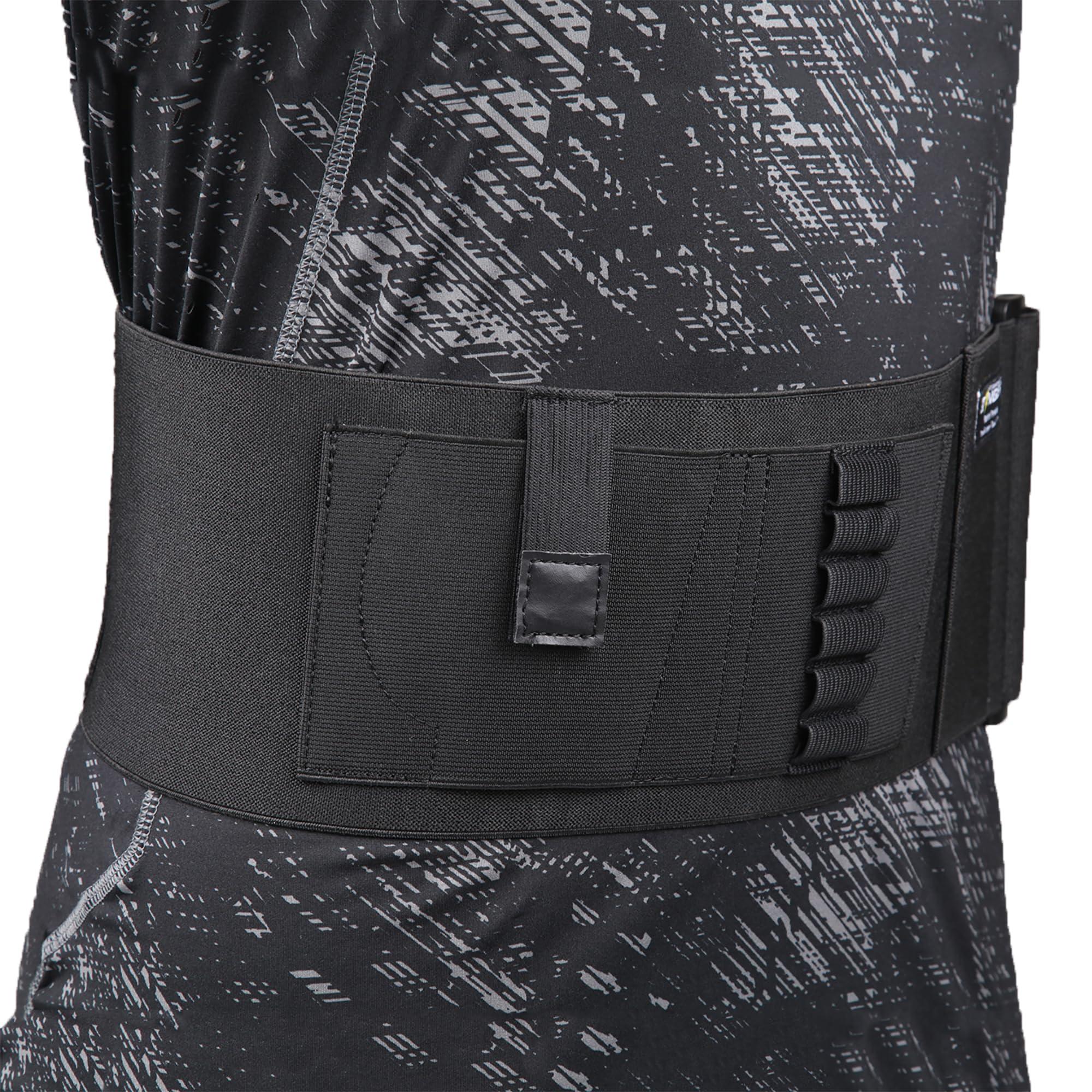 Stinger Stinger Belly Band Holster for Concealed Carry, IWB OWB Gun Holster, Breathable Fabric Comfortable Waistband Handgun Holster, Ammo Bandolier for Extra Round of Revolver Bullet (56", Right)