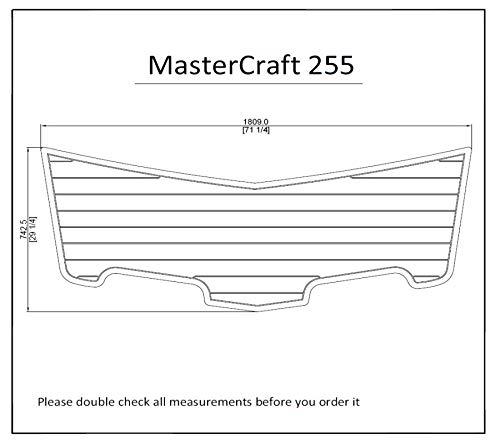 ZY ZY MasterCraft 255 Swim Platform Pad 1/4" 6mm EVA Teak Decking (New Light Brown with Black Lines)