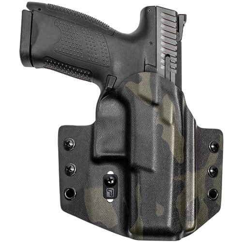 Tulster Tulster OWB Contour Holster in Right Hand fits: CZ P-10 C | Optic Compatible Outside The Waistband Concealed Carry Kydex Holster
