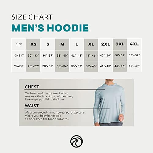 Vapor Apparel Vapor Apparel Mens UPF 50+ UV Sun Protection Long Sleeve Performance Hoodie for Sports and Outdoor Lifestyle, Medium, Arctic Blue