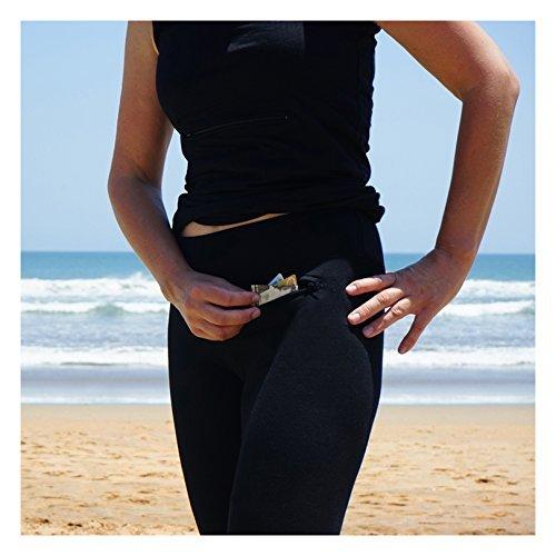 Clever Travel Companion Clever Travel Companion Everyday Leggings Gym Pants - Pickpocket & Loss Proof Cute Pants Travel Tight Leggings - Seamless Workout Leggings for Women with Two Secret Hidden Pockets - Black XXXL