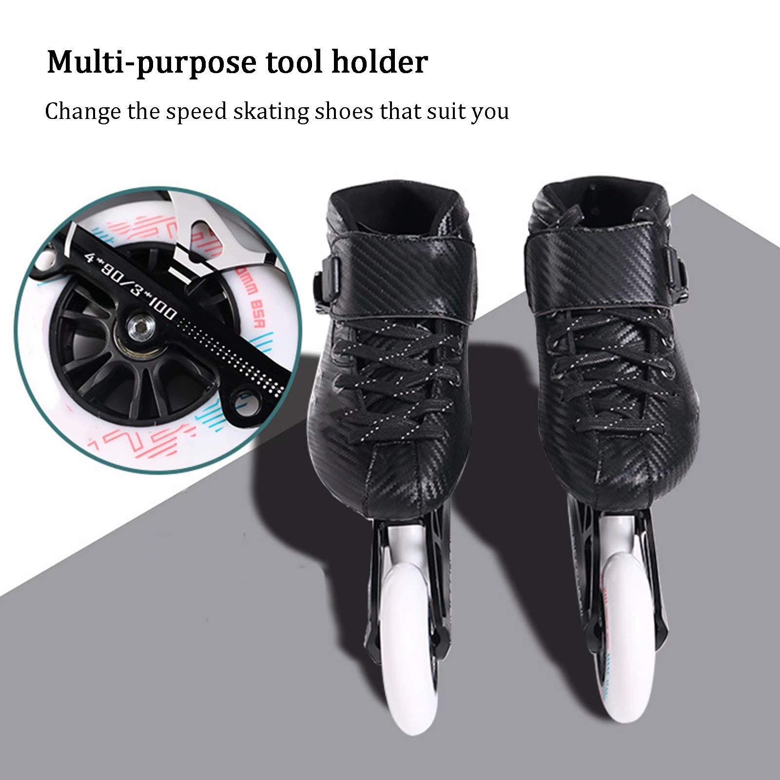PSAKGHG Inline Skates Roller Skates for Adult - Professional Carbon Fiber Speed Skating Shoes Children can Use 4X90MM Wheels Men and Women Speed Skating Roller Shoes