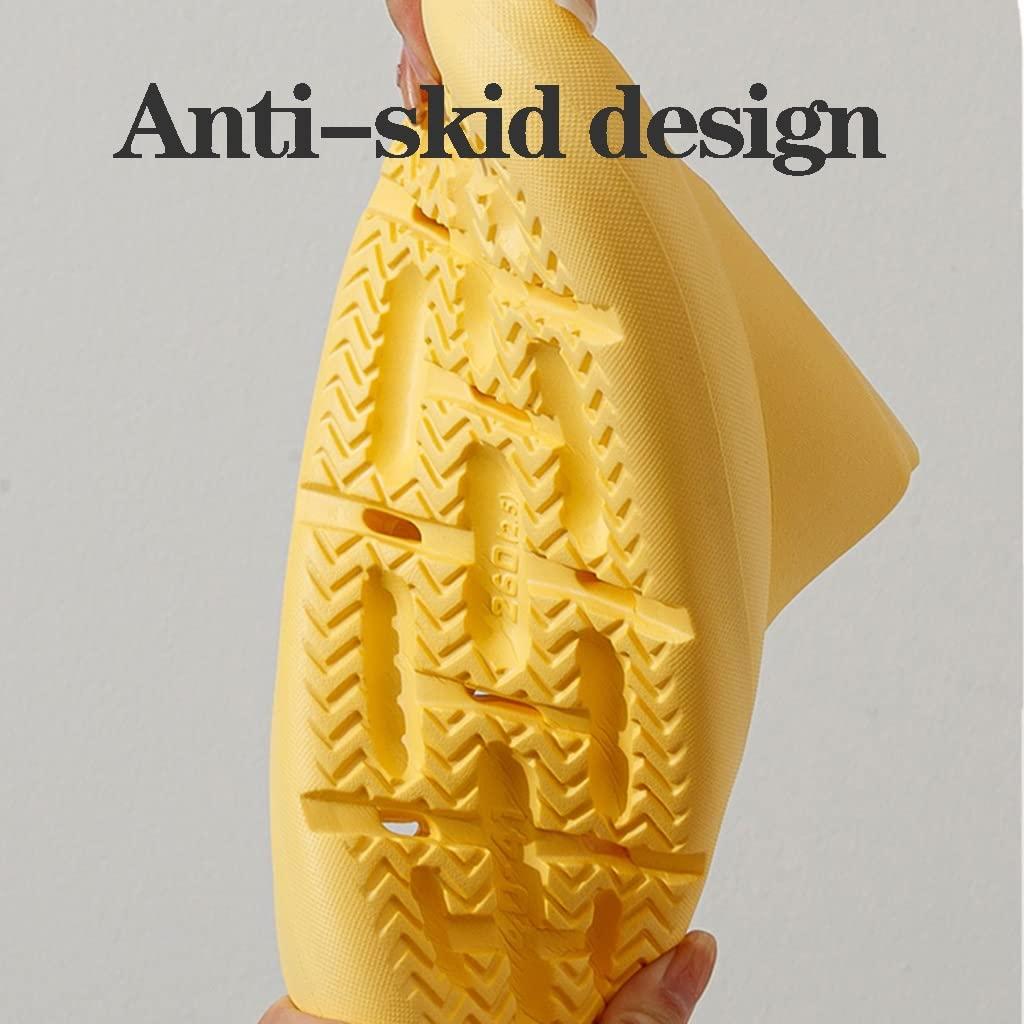 MEHWSUR Bathroom Shower Shoes Non-Slip Quick Drying Beach Pool Shower Slides Sandals with Drain Holes,Shower Shoes Slide Cloud for Women and Men Bath Slipper Sandal (Color : Khaki, Size : EUR44-45)