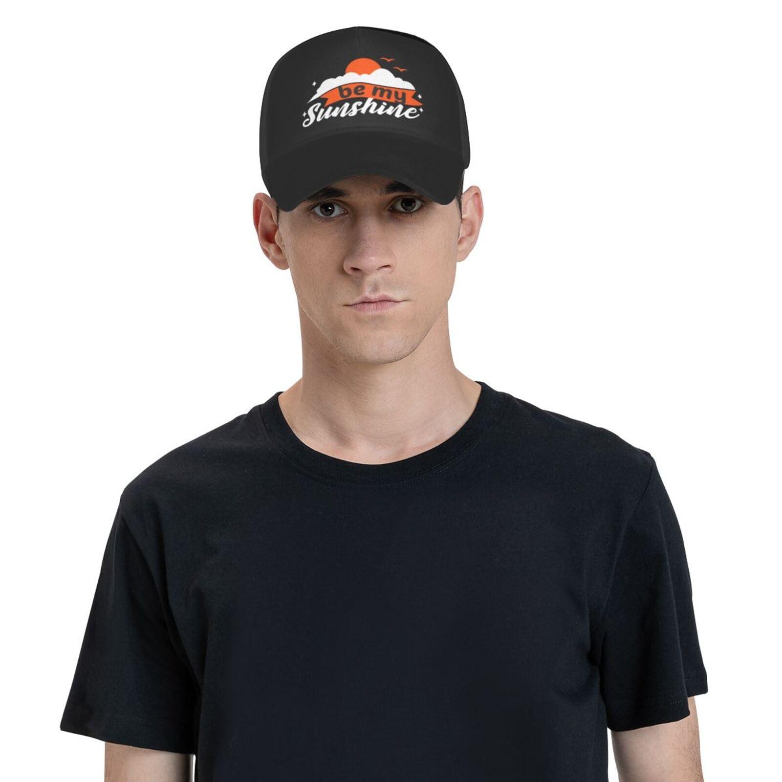 LIFANGMI LIFANGMI Adjustable Be My Sunshine Baseball Cap for Men Women Baseball Hat Outdoor Casual Breathable Caps Trucker Hats Sun Hat Black