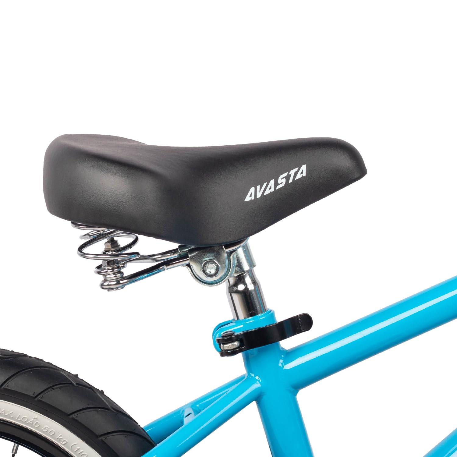 AVASTA AVASTA Kids Bike Seat Bicycle Saddle for Girls & Boys Waterproof Wide Soft Bike Cushion Dual Shock Absorbing Kids Bike Accessories Fit for 12 14 16 18 20 inch Mountain Road Bicycle, Black