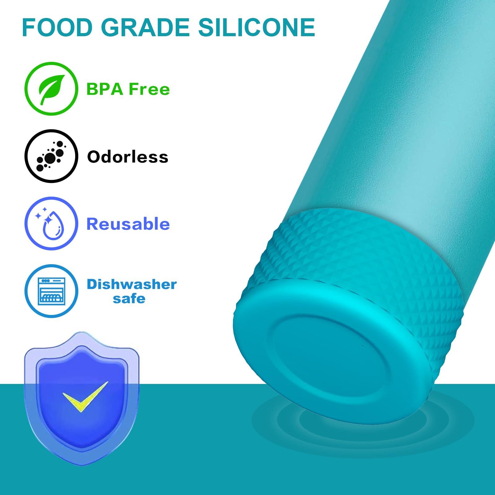 yoelike yoelike Silicone Water Bottle Boot for Owala 24 oz, 2PCS Anti-Slip Protective Sleeve for FreeSip/Twist/Flip, Watter Bottle Accessories, Bottom Bumper Cover, Dishwasher Safe, BPA Free