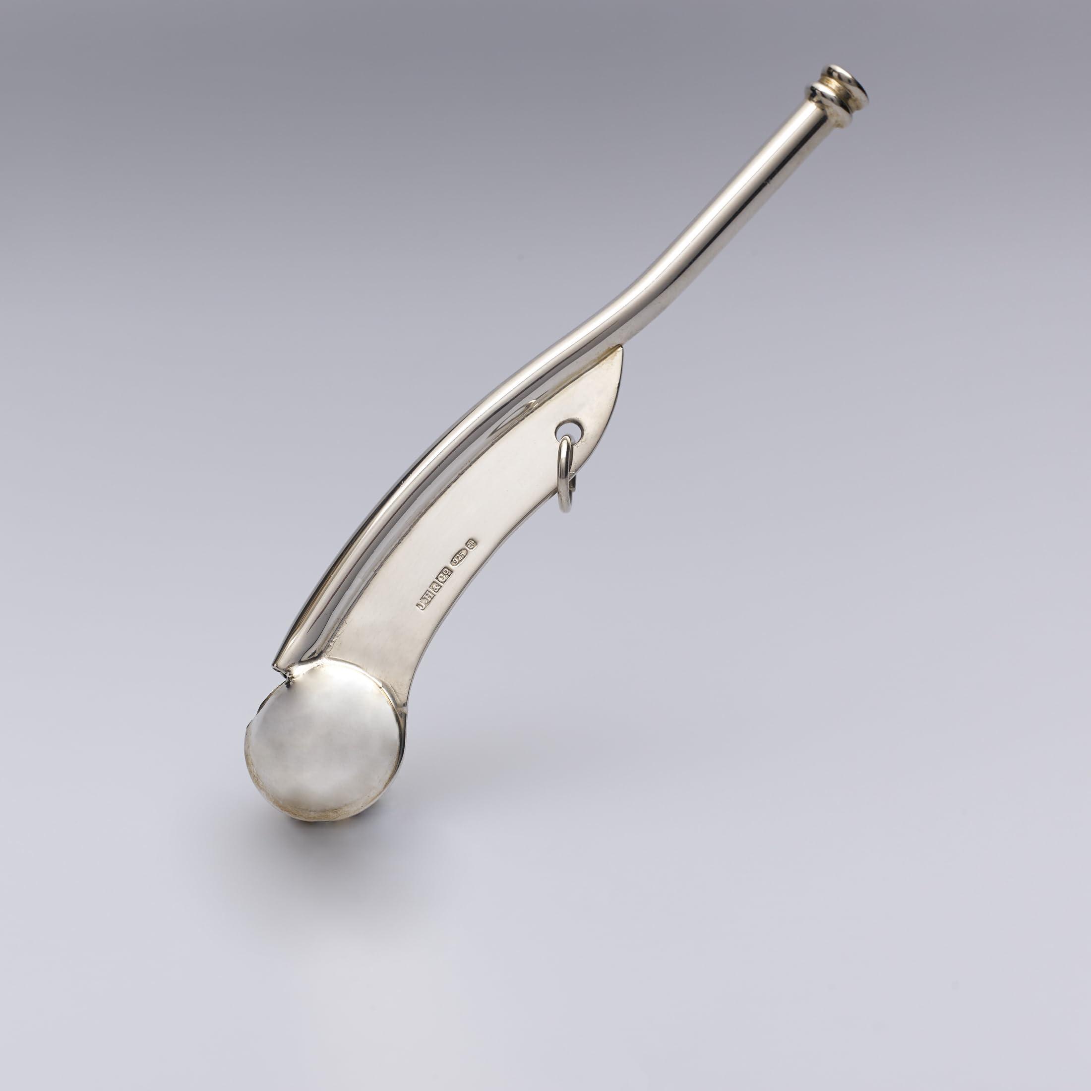 ACME Genuine ACME No12 British Admiralty pattern Boatswain (Bosun) pipe. Professional quality solid brass navy military whistle. Made in the UK. Includes full instructions. (Britannia Silver Plated)