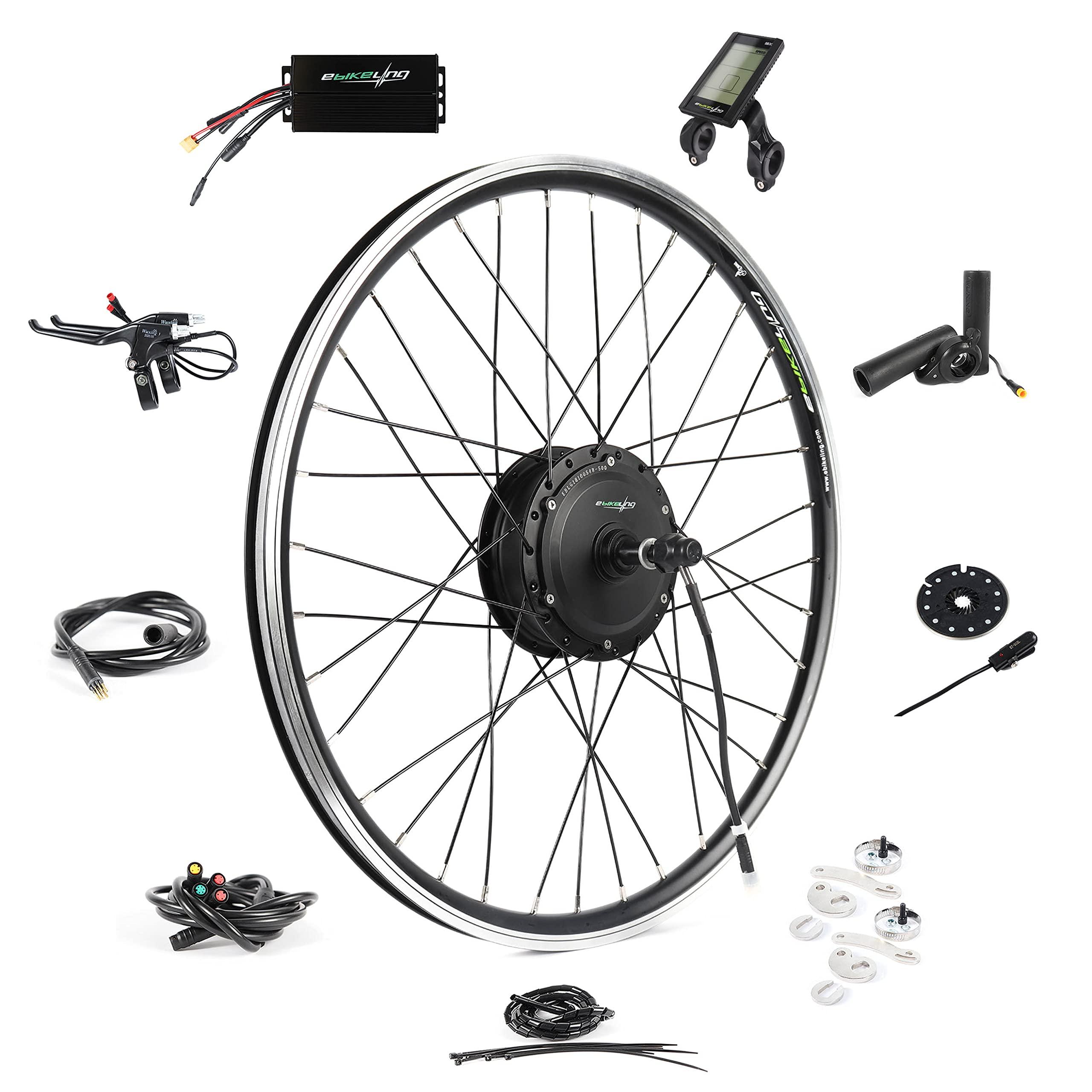 EBIKELING eBikeling Ebike Conversion Kit 36V 500W, 26\" Rear Waterproof Electric Bike Conversion Kit, Add On Electric Bike Kit, Transform Your Bicycle with High-Performance E-Bike Technology