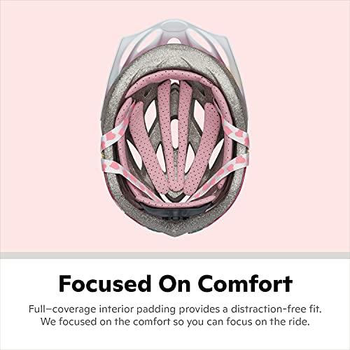Schwinn Schwinn Thrasher Kids Bike Helmet, Boys And Girls, Fits 50 - 54cm Circumference, Ages 5-8 Year Olds, Lightweight, Detachable Visor, CPSC Safety Certified, Child, Pink/Hearts