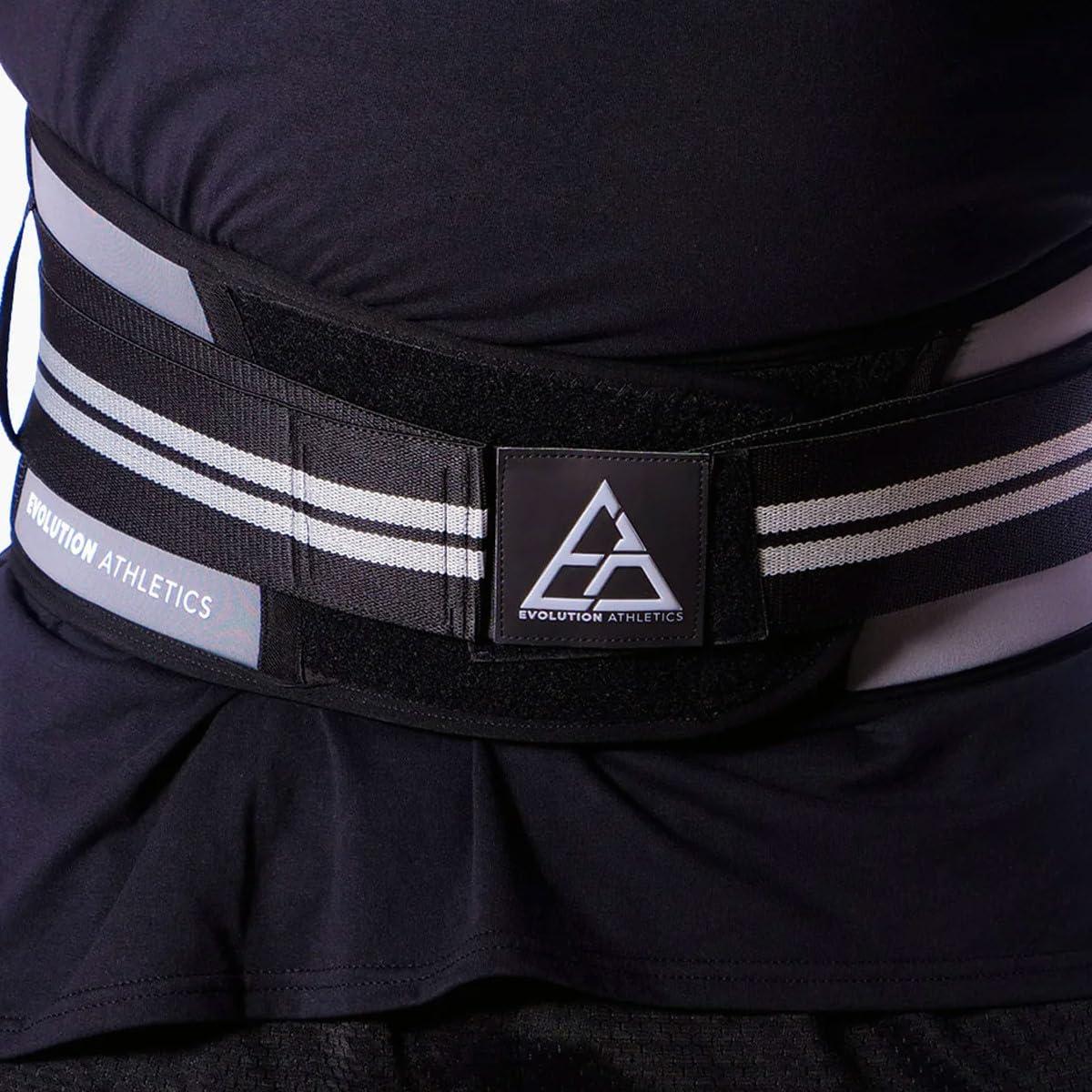 EA EVOLUTION ATHLETICS Evolution Athletics Weight Lifting Sport Belt for Strength Training, Powerlifting, or Deadlift, Features Thick Flexible Comfortable Neoprene, Reinforced Back, Adjustable Side Straps, XL, Gray