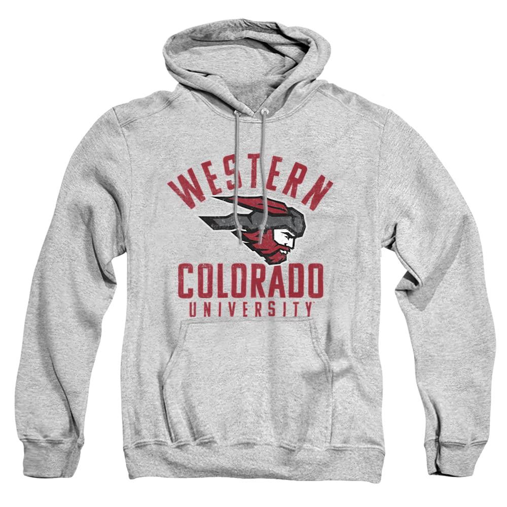 LOGOVISION Western Colorado University Official Mountaineers Logo Unisex Adult Pull-Over Hoodie,Athletic Heather, X-Large