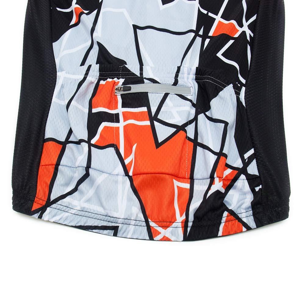 Uriah Uriah Men's Cycling Jersey Short Sleeve Reflective Orange Style Size 5XL(CN)