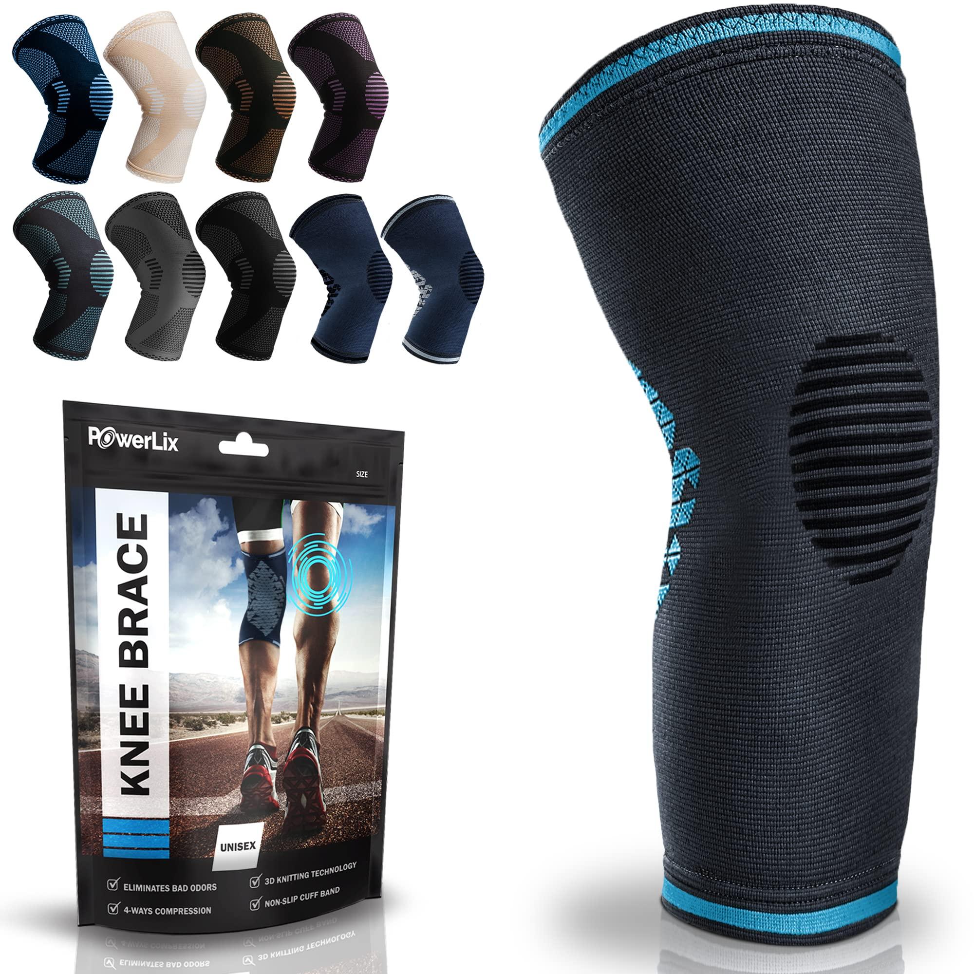 POWERLIX Powerlix Compression Knee Sleeve for Women & Men, Medical Knee Brace for Arthritis, Knee Pain Relief, Meniscus Tear, Injury Recovery, Knee Support, Workout Protection,Running, All Sports (Blue, Small)