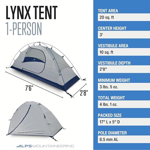 ALPS Mountaineering ALPS Mountaineering Lynx 1-Person Tent - Gray/Navy