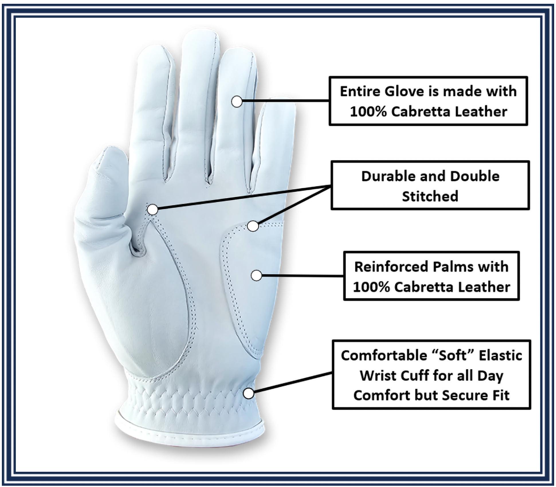 Scale Wear Design Scale Wear Design Funny Golf Glove Ball Marker - Plus Hat Clip Shocker Cabretta Leather Adult Men's Golf Gloves Gag Gift Mens 2 Pink 1 Brown Finger