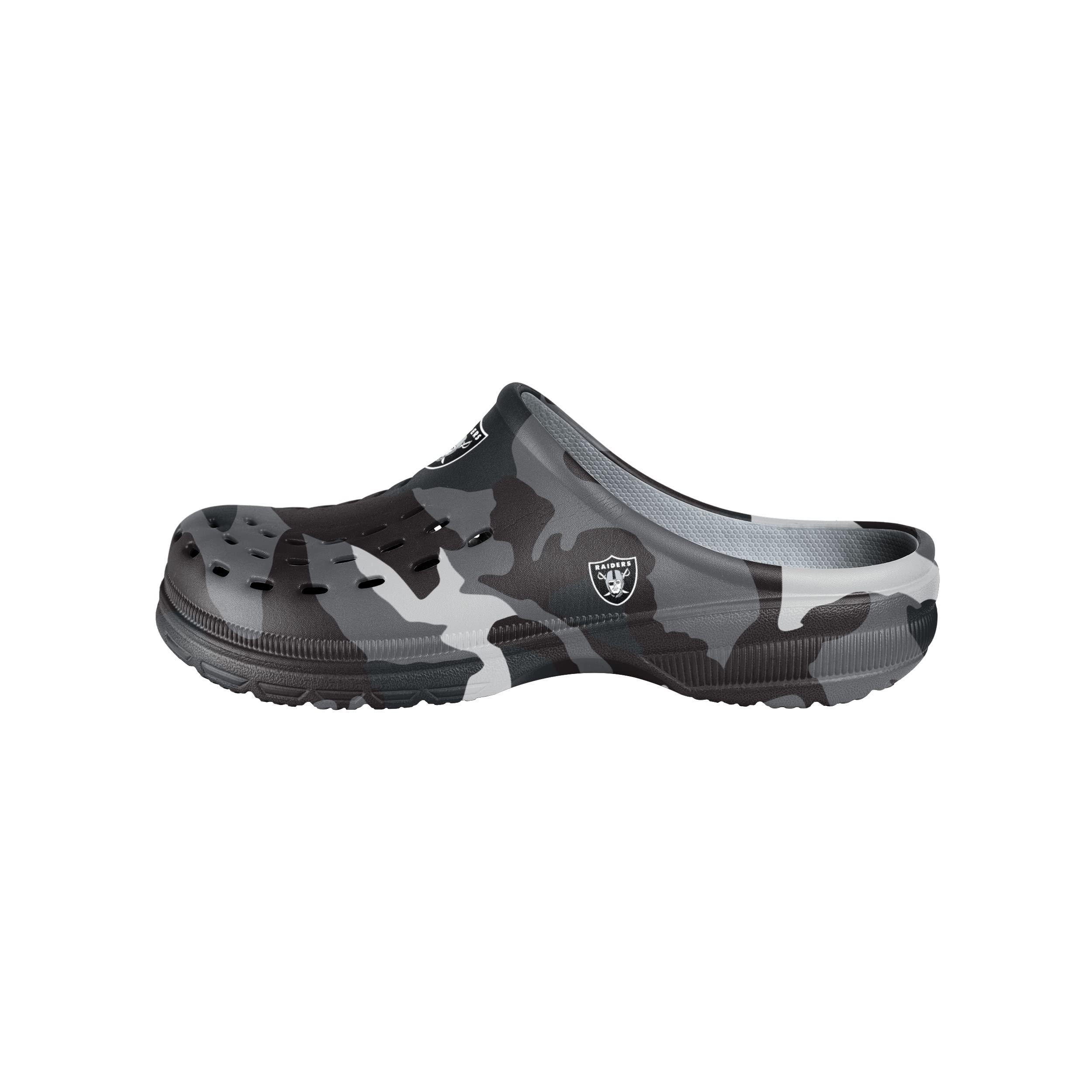 FOCO FOCO mens NFL Team Logo Garden Water Sandals Shoes Slipper Clogs, Tonal Camo, 9/10 US
