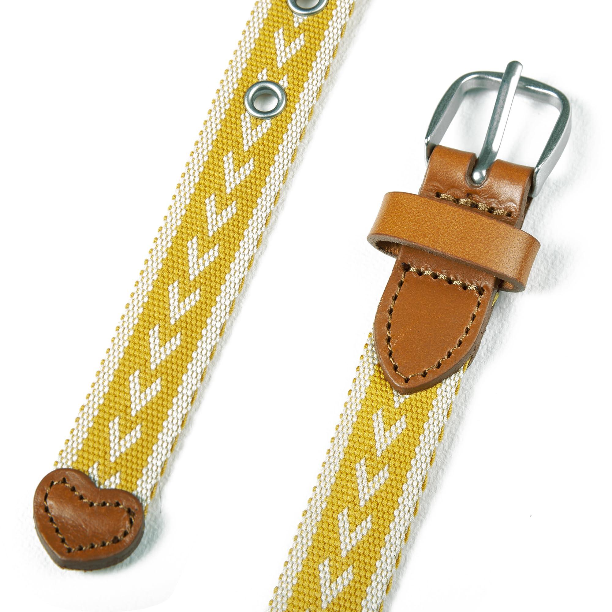 Eddie Bauer Eddie Bauer Women's Cascade Grommet Webbing Belt with Metal Buckle, Dark Marigold, Small US