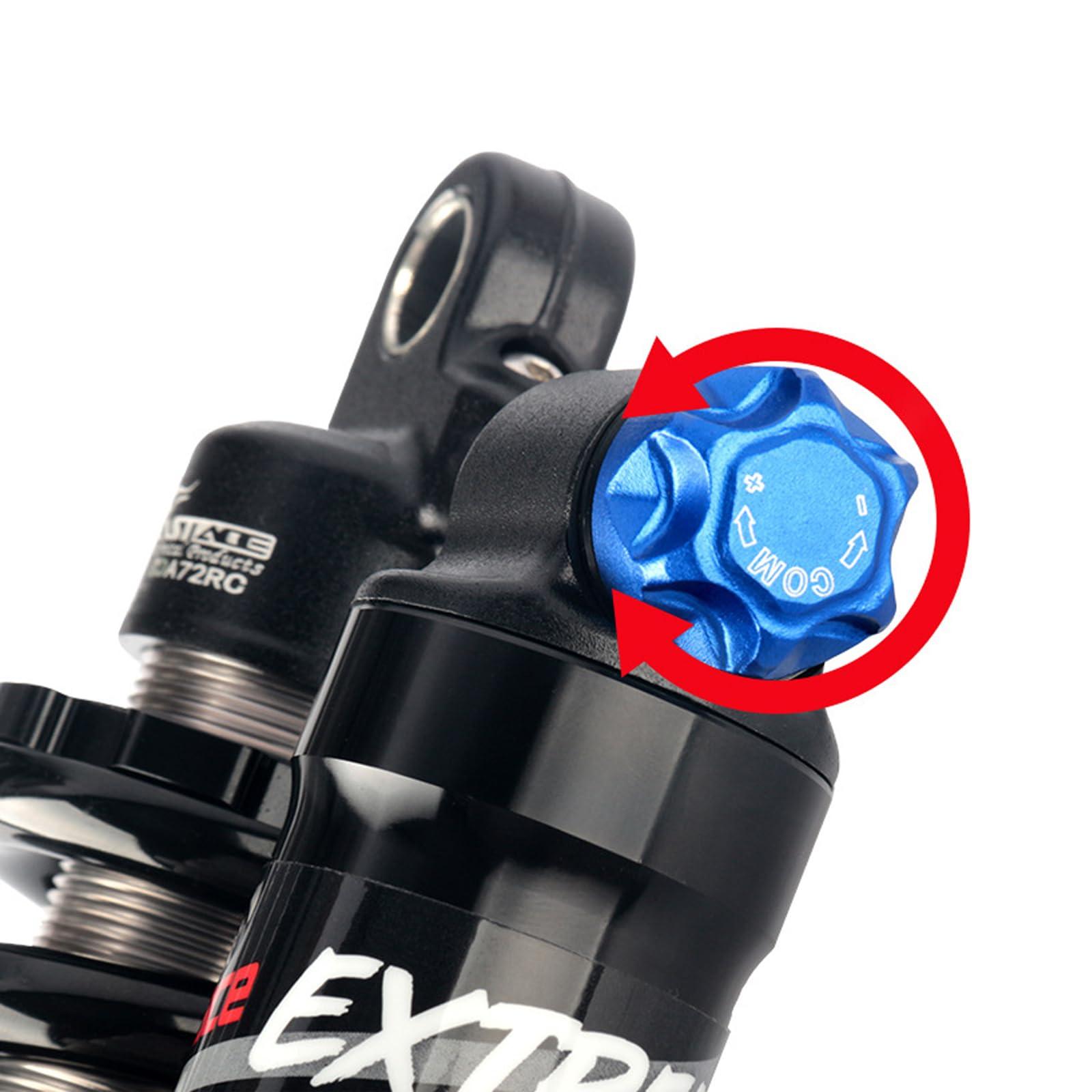 JFOYH JFOYH Adjustable Oil+Coil Spring Rear Shock Suspension, Shock Absorbers for Downhill MTB Bike/E-Bike, 240mm X 550lbs - Red