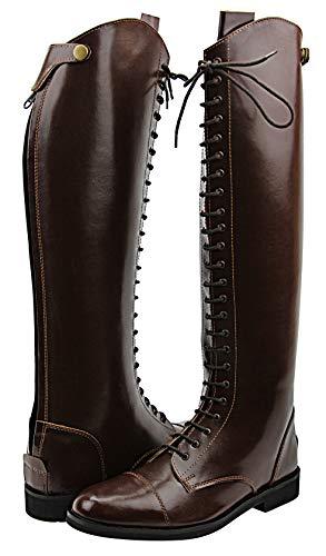 Hispar Hispar Mens Man Florance Field Horse Riding Boots Stylish Fashion Equestrian - Brown 9.5 Slim Calf