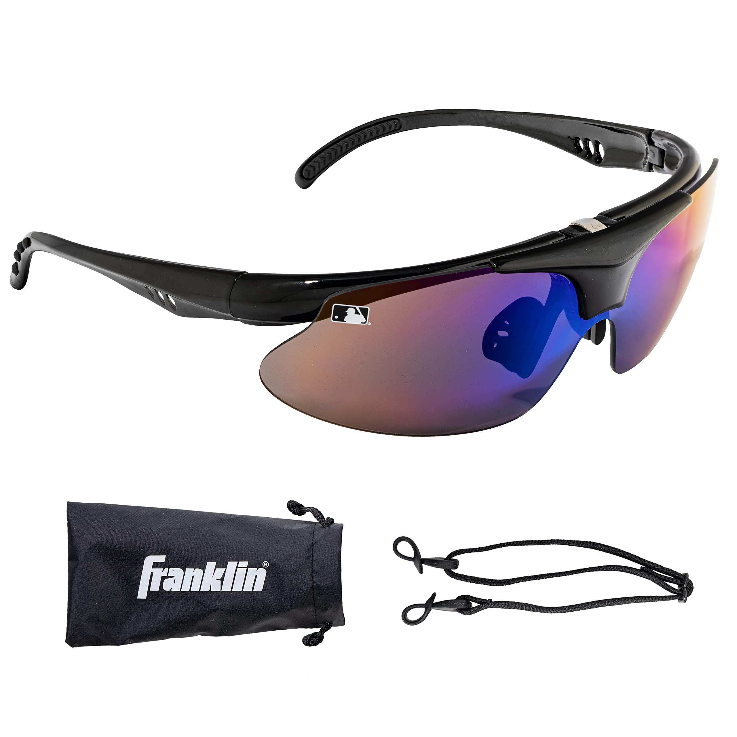 Franklin Sports Franklin Sports MLB - Flip Up Baseball + Softball Sunglasses for Kids + Adults - Lightweight Sport Sunglasses for UV Protection, Black