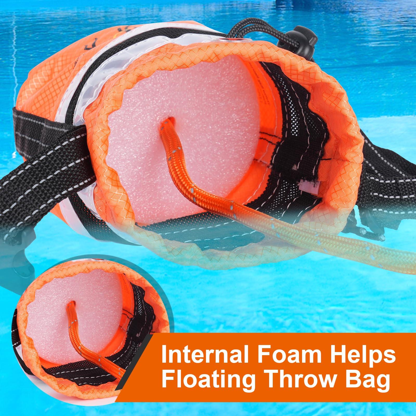 HOKINETY HOKINETY Water Rescue Throw Bag - 3/10 Inch Rope 100FT Up to 1900lbs Tensile Strength Throwable Flotation Device - Emergency Safety Equipment for Kayak Raft Boat