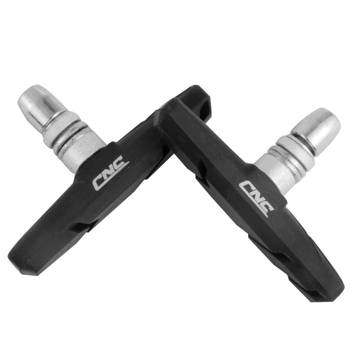 chooee Chooee Bike V-Brake Pads, Bicycle 70mm Brake Blocks Set, 2 Pairs Universal Brake Shoes, Black