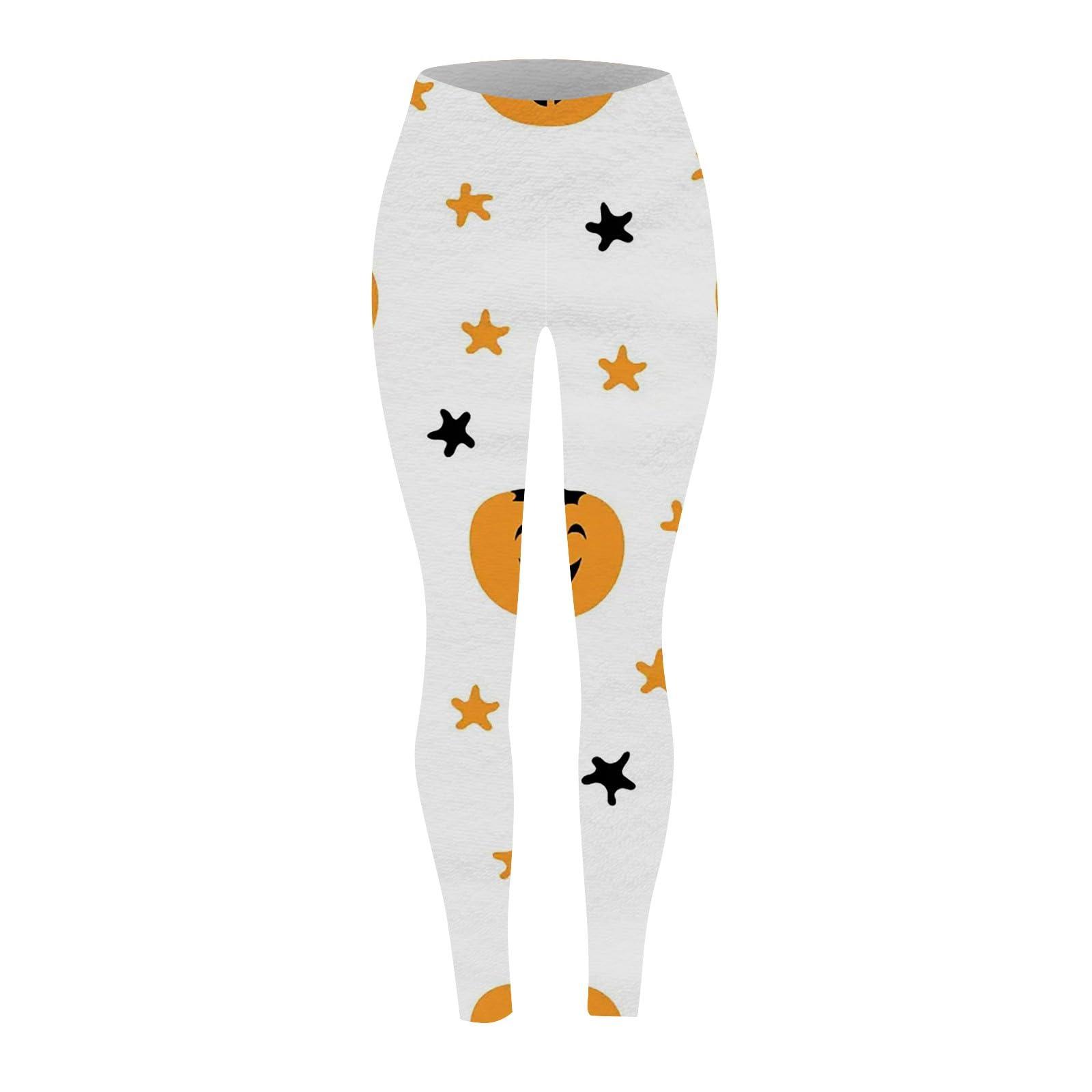 ZYXTIM ZYXTIM Christmas Lights Leggings Festive Holiday Themed Reindeer Xmas Graphic Winter Stripy Trousers Women Yoga Running Workout Pants
