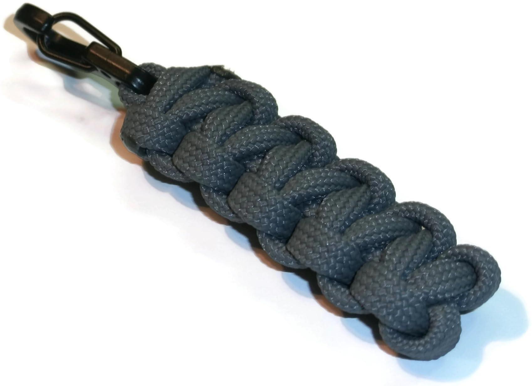 RedVex RedVex Paracord Heavy Duty Zipper Pulls - (Qty-5) Choose your size and color (Gray (Charcoal)-2inch)