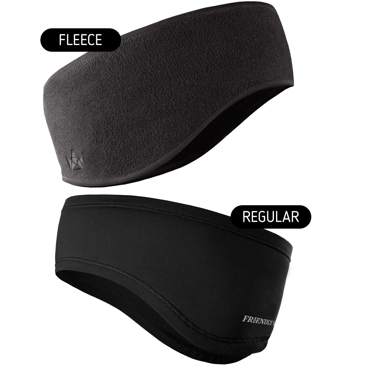 The Friendly Swede The Friendly Swede Ear Warmer Headband  Unisex 2-Pack Winter Headbands for Women & Men; Fleece Ear Warmers; Stretchable Ear Covers for Outdoors/Cycling/Hiking/Running