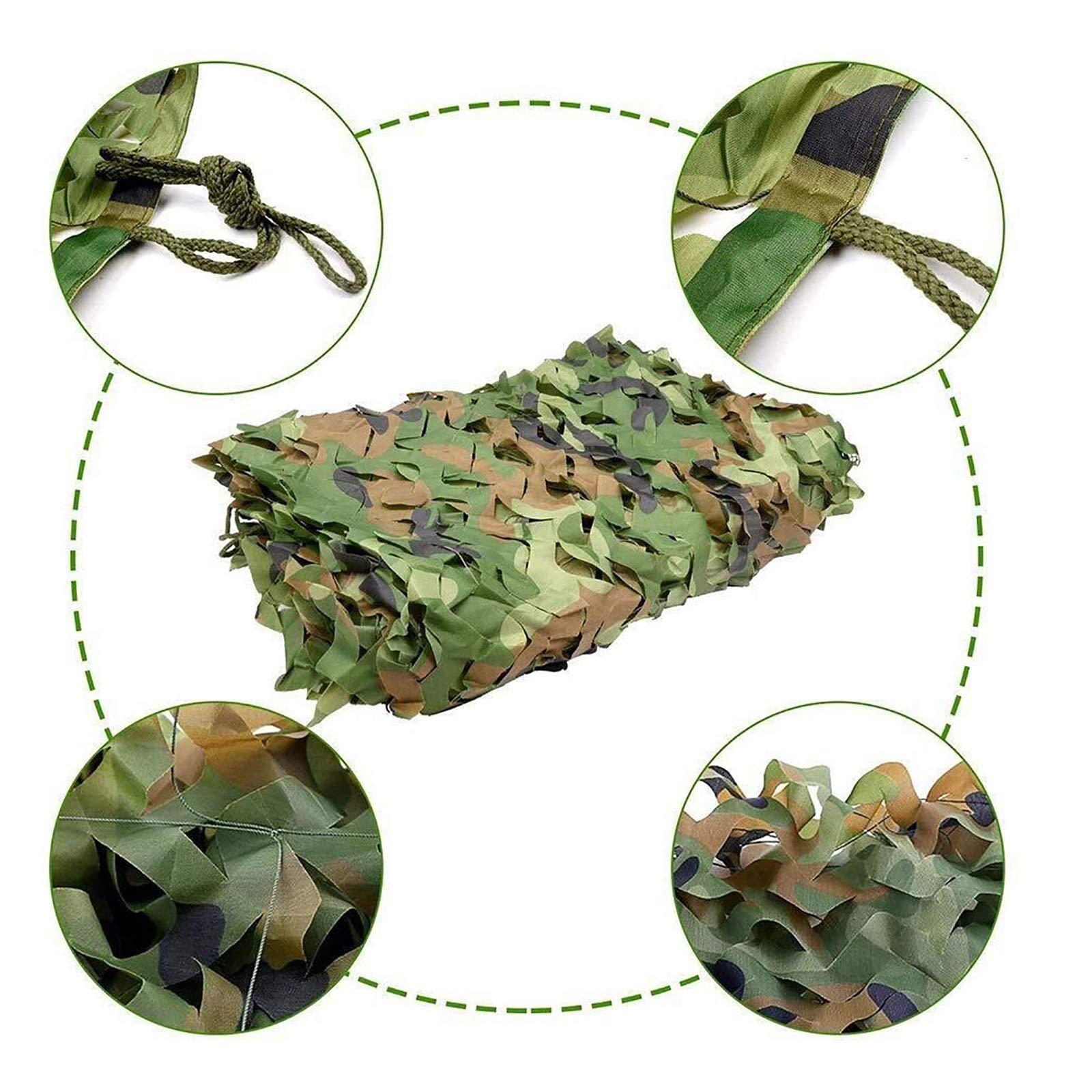 bandezid Camo Netting Bulk Roll Camouflage Net Military Nets,Sunscreen Nets,Camouflage Netting Camo Netting Army Camo Net for Camping Hunting Shooting Outdoor Sunshade Jungle -Camouflage net 4x6m(13x20ft)