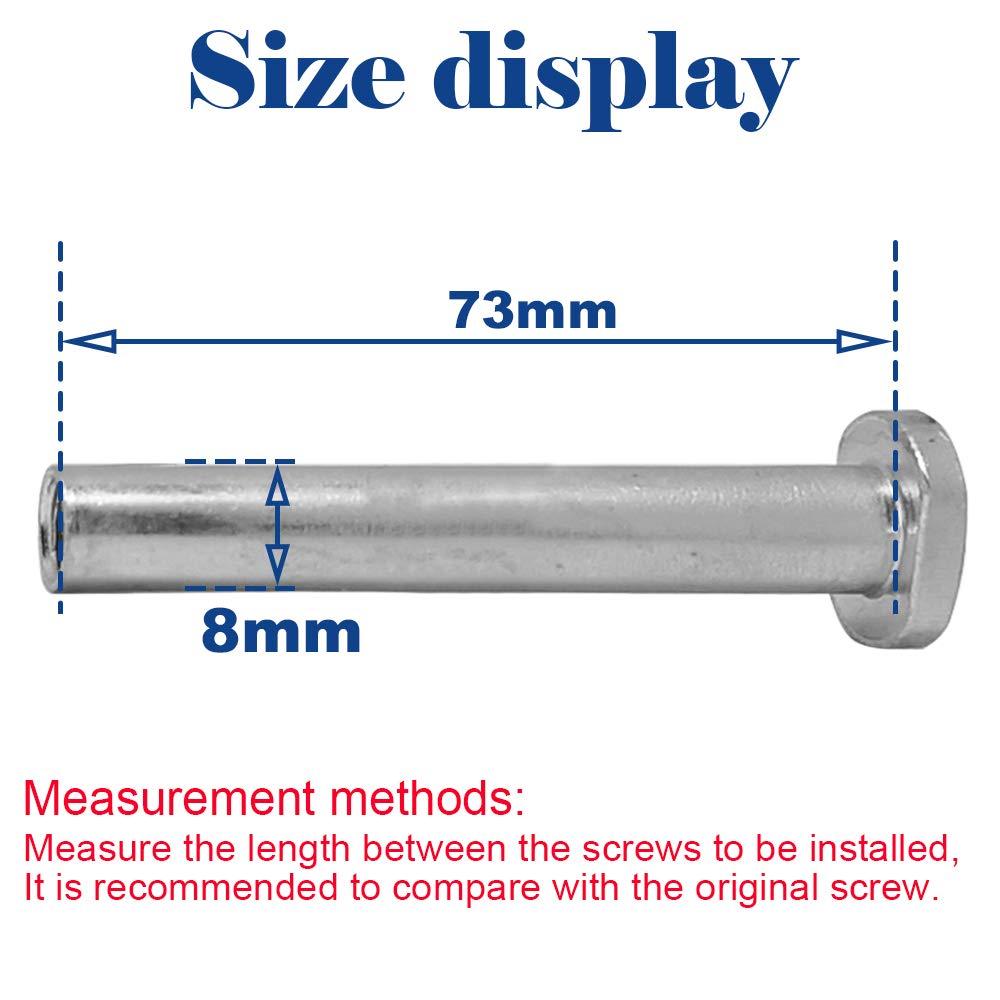 OTFAITP OTFAITP Hex Lock Male and Female Front Rear Kids Scooter Parts M8x73mm Screws for 2-3-4-Wheel Kick Scooters Axles Repair Tools (73 * 8mm)